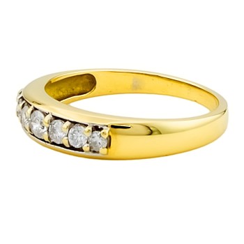 18ct gold Diamond half eternity Ring size L